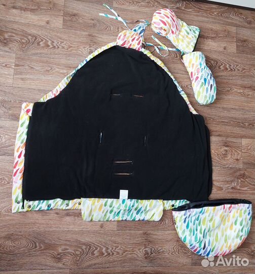 Зимний конверт в коляску leokid + муфта