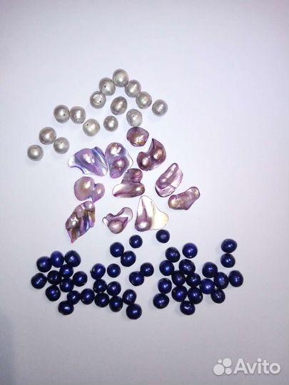 Жемчуг барочный, пирит, кварц и др