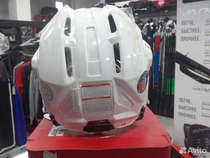 Шлем с маской CCM fitlite 90 combo WHT/WHT