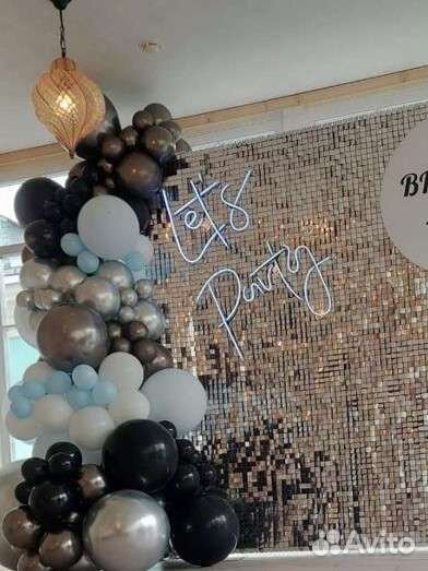 Неоновая надпись/вывеска Let's Party цвета разные