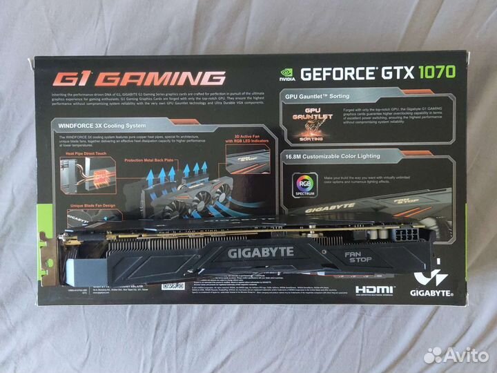 Видеокарта GeForce gtx 1070 gigabyte g1 gaming