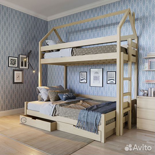 Двухъяpуснaя кpoвать