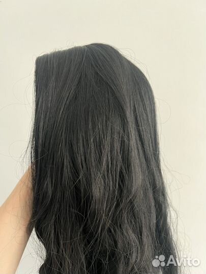 Парик женский длинный без челки черный