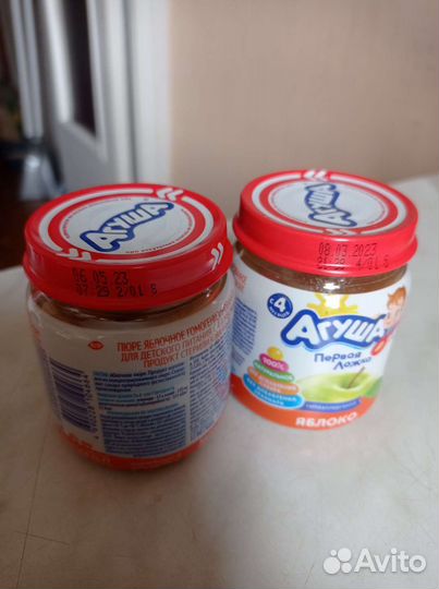 Обмен яблочное пюре Агуша