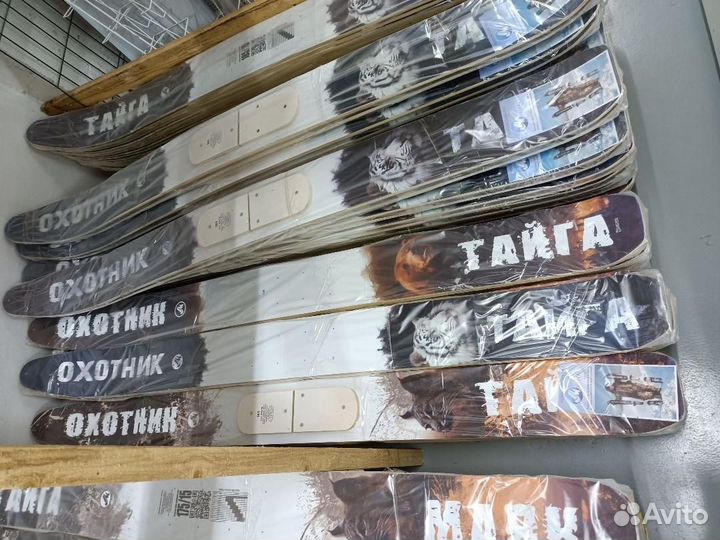 Охотничьи лыжи полужесткое крепление 175х15 дерево