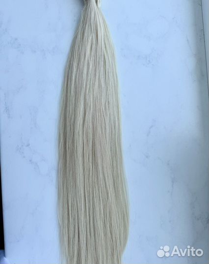 Волосы для наращивания 60 см блонд натуральные