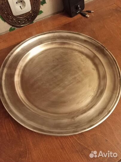 Поднос мельхиоровый