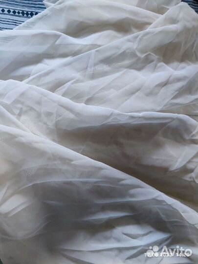 Штора вуаль бежевая 3 шт