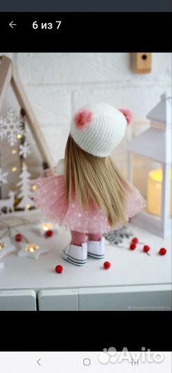 Кукла интерьерная ручной работы. С зайкой