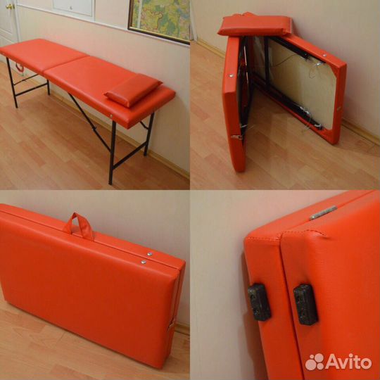 Кушетка стол для косметологов для массажа оранжева