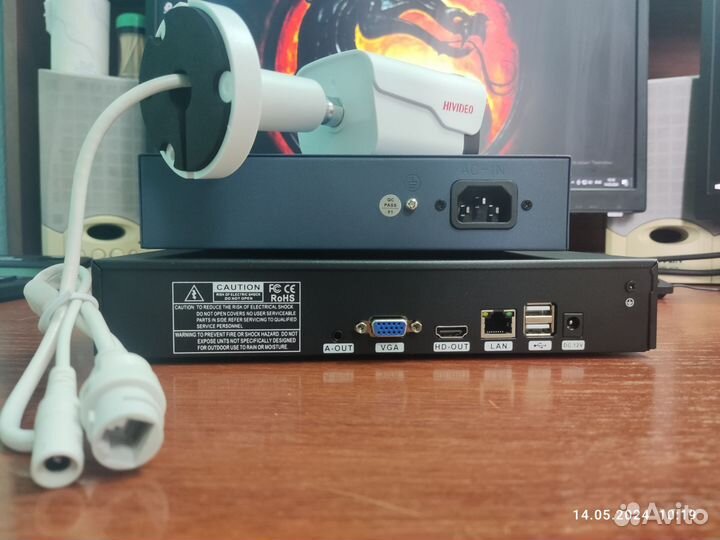 Комплект видеонаблюдения IP POE 9 каналов 4K