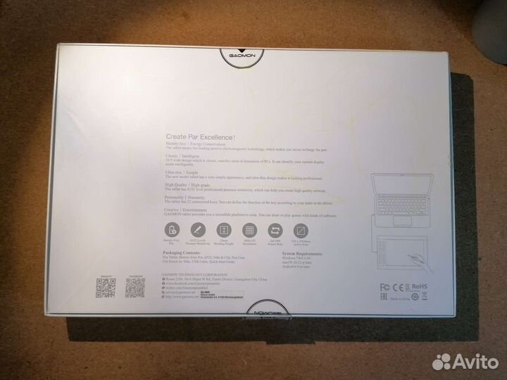 Графический планшет gaomon m106k