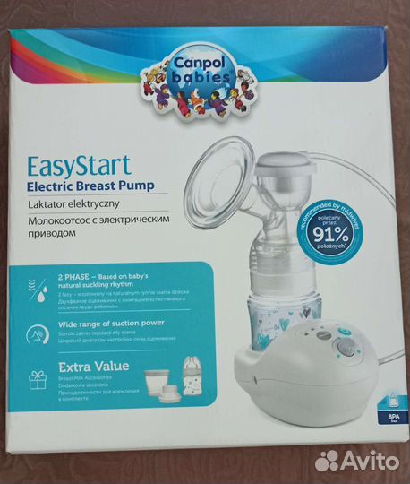 Молокоотсос avent электрический новый
