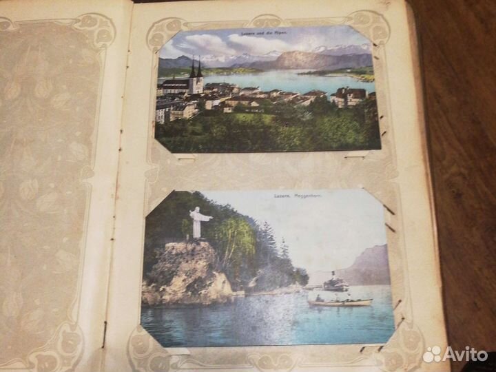 Открытки антикварные в альбоме