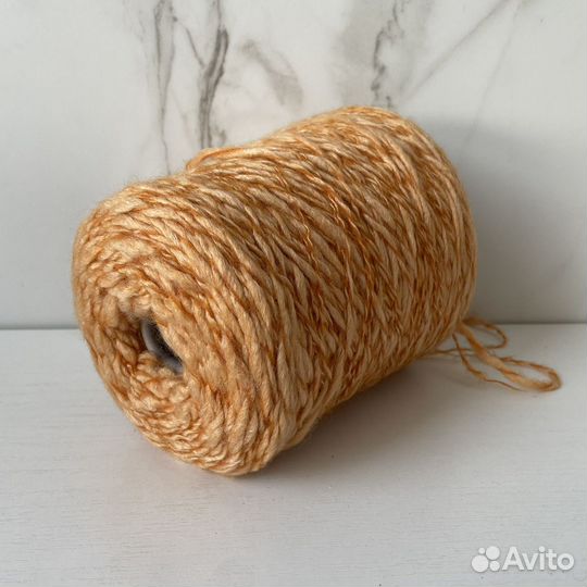 Бобинная пряжа италия. Меринос/шелк