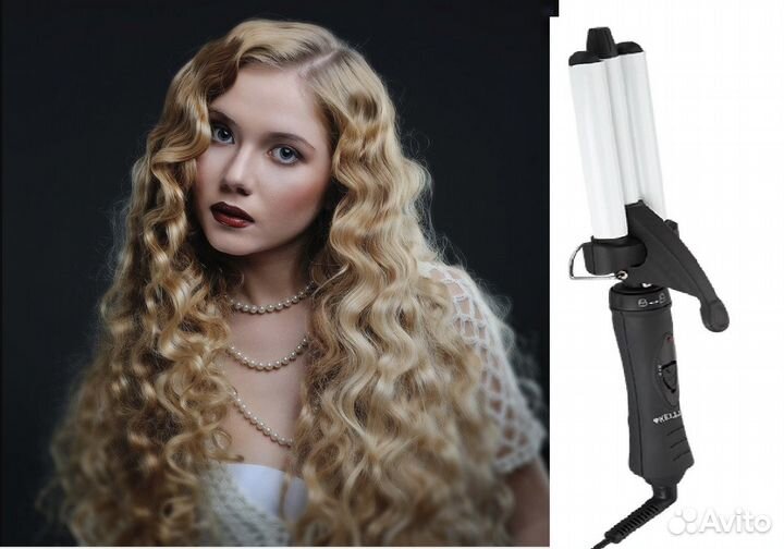 Плойка тройная ретро волна 60Вт. керам, 2реж