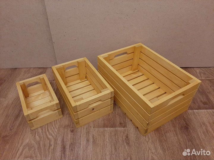 Ящики деревянные декоративные для хранения, декора