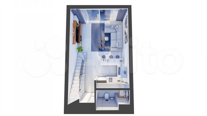 Квартира-студия, 56 м² (Кипр)
