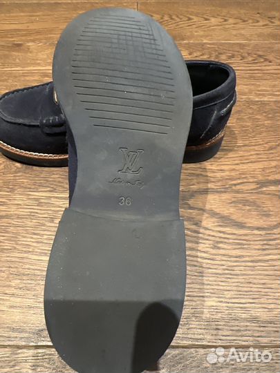 Мокасины лоферы Louis Vuitton 36 оригинал замша