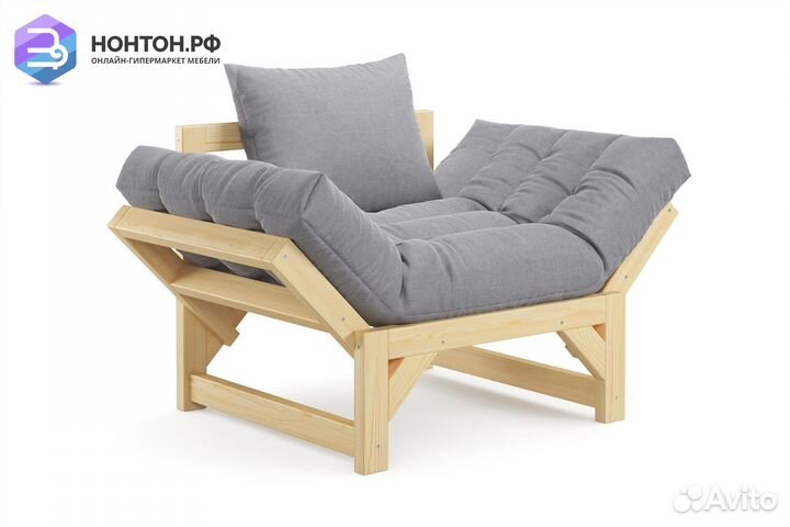 Кресло Амбер светло-серое