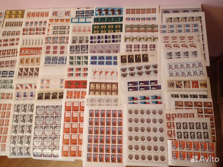 Коллекция негашеных марок в листах СССР 100 листов