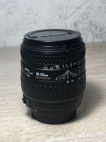 Объектив sigma zoom 28-135mm 3,8-5,6 canon ef