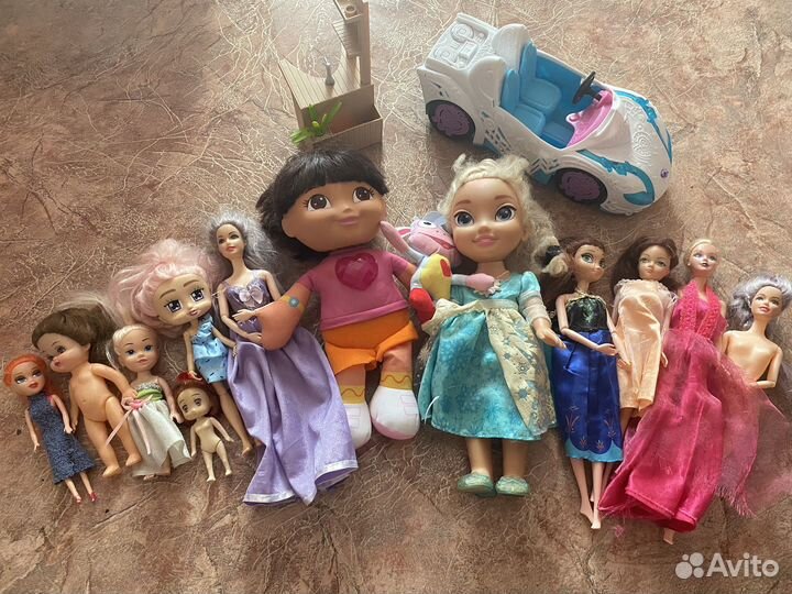 Куклы пакетом барби Даша Эльза машина