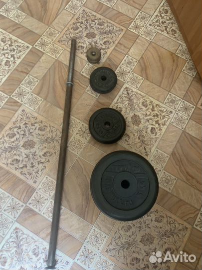 Штанга гриф блины бу