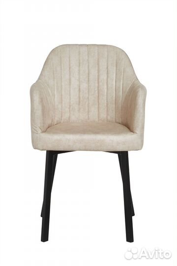 Стул ричи полоска черный топленое молоко Оксфорд