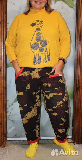 Стильн.,эффектн.брюки-шаровары р.52-58