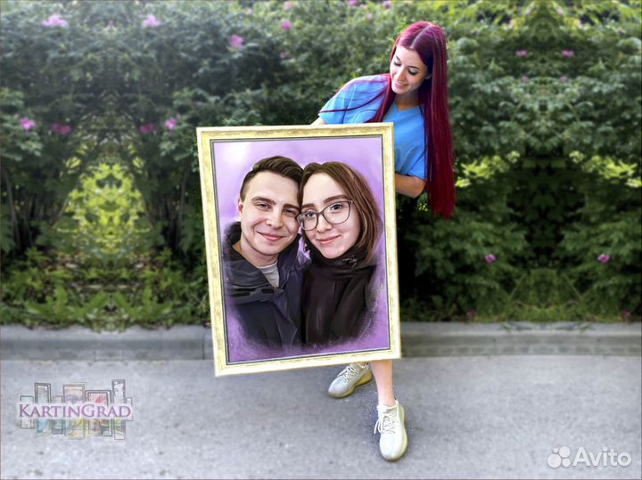 Портрет по фото, картина на холсте по фотографии