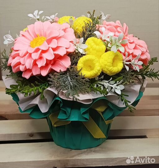 Букет цветов из мыла ручной работы