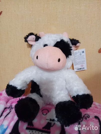 Мягкие игрушки новые Заяц Корова Собака