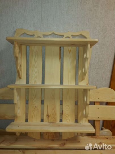 Полка настенная деревянная