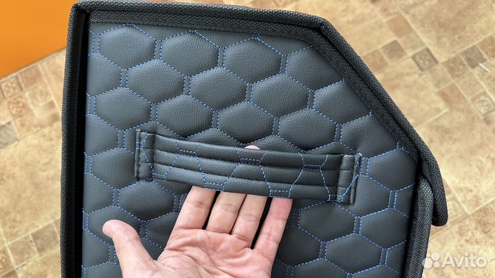 Большой Органайзер в багажник Эко-кожа Премиум син