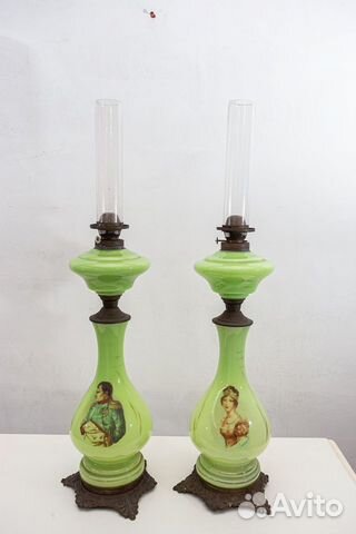 Пара керосиновых ламп «Наполеон и Жозефина»