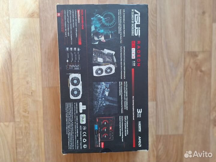 Видеокарта asus RX 480 4GB