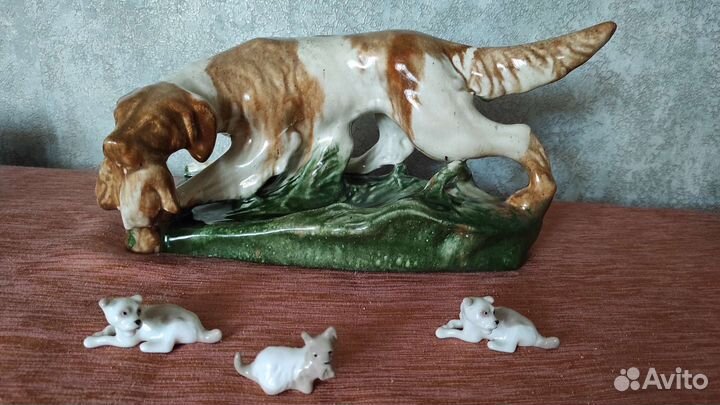 Фарфоровые статуэтки собак советского производства