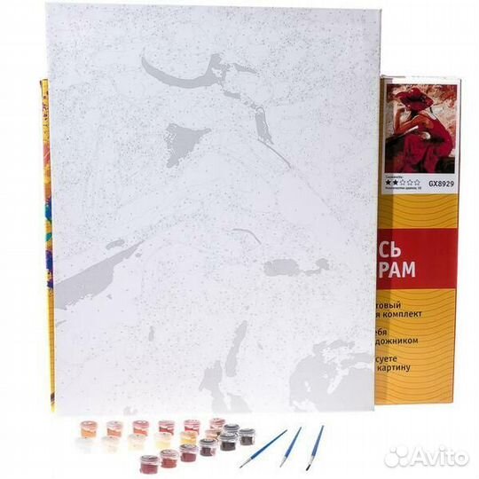 Картина по номерам 40x50 Воробей на цветущих ирисах