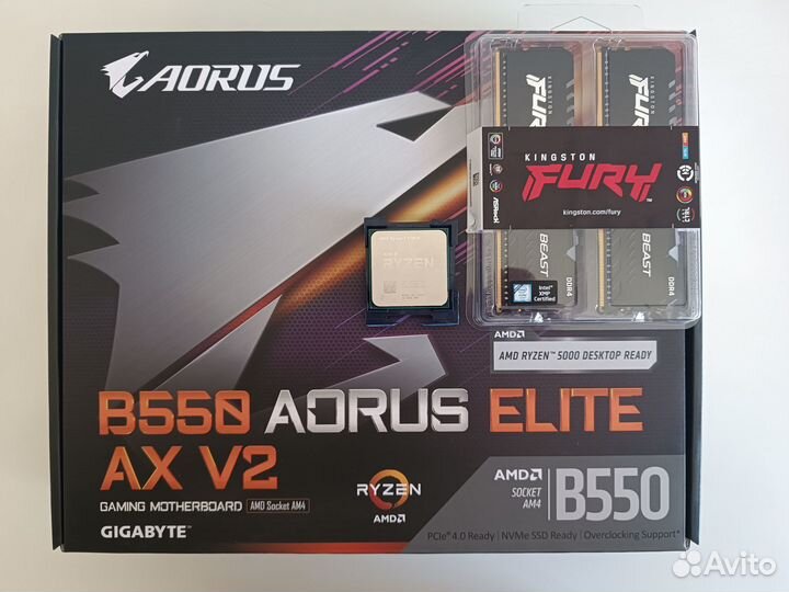 Комплект asus/msi/asrock B550/B760 AM4/LGA1700