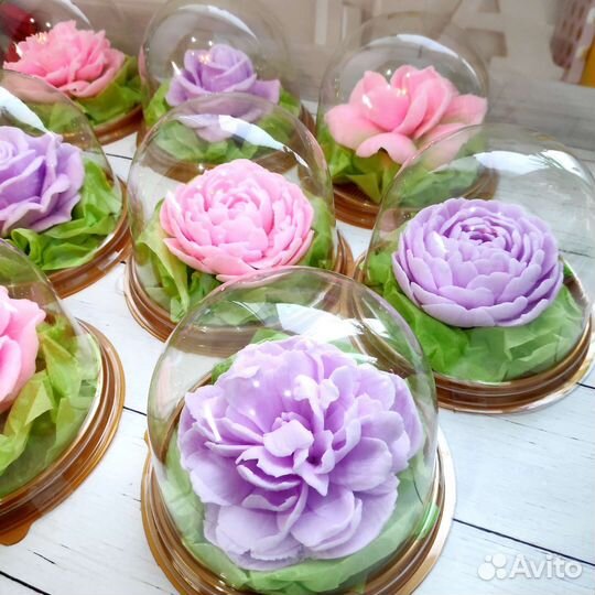 Цветок из мыла в колбе подарок