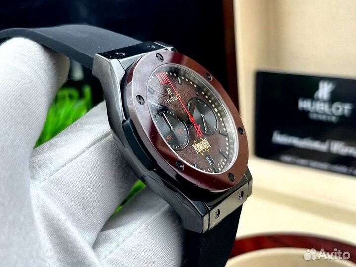 Керамические мужские часы Hublot хронограф