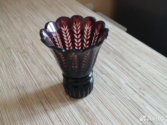 Вазочка стекло цветное