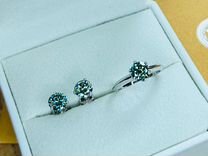 Горящие бриллианты сине-зеленые новые