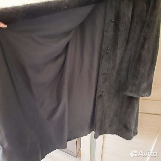 Шуба норковая с капюшоном