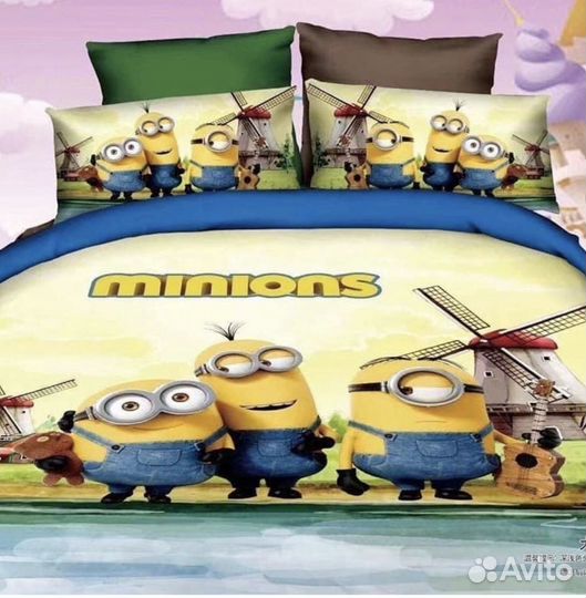 Детское постельное мультяшное белье 1.5ка