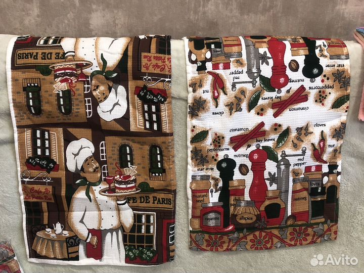 Кухонные полотенца вафельные новые