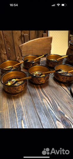 Набор хохлома авторская в золоте оригинал