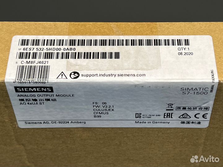 Siemens 6ES7 532-5HD00-0AB0 новый, 2020 г.в. 1 шт