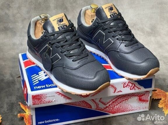 Новый Мужские Кроссовки New Balance 574 кожаные